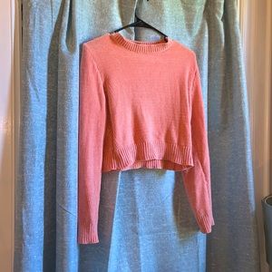 Pink crop sweater